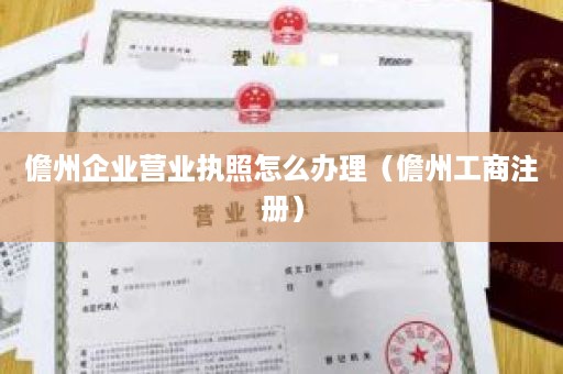 儋州企业营业执照怎么办理（儋州工商注册）