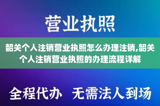 韶关个人注销营业执照怎么办理注销,韶关个人注销营业执照的办理流程详解