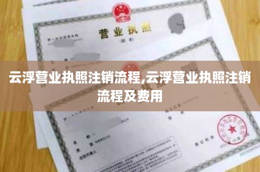 云浮营业执照注销流程,云浮营业执照注销流程及费用
