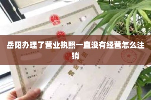 岳阳办理了营业执照一直没有经营怎么注销