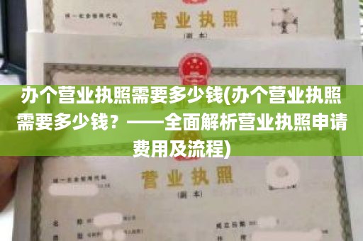办个营业执照需要多少钱(办个营业执照需要多少钱？——全面解析营业执照申请费用及流程)