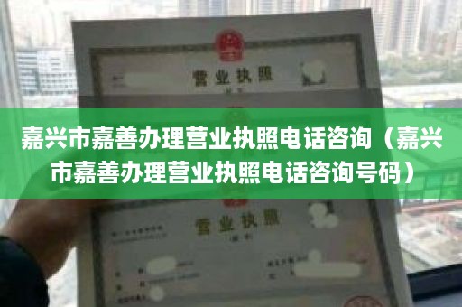 嘉兴市嘉善办理营业执照电话咨询（嘉兴市嘉善办理营业执照电话咨询号码）