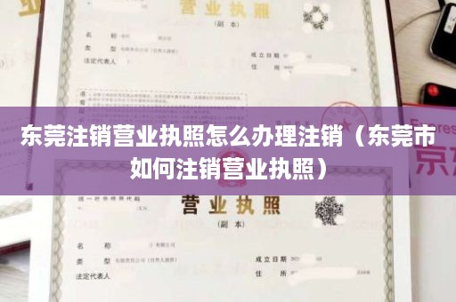 东莞注销营业执照怎么办理注销（东莞市如何注销营业执照）