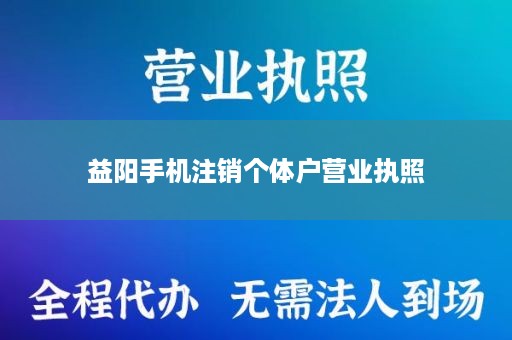 益阳手机注销个体户营业执照