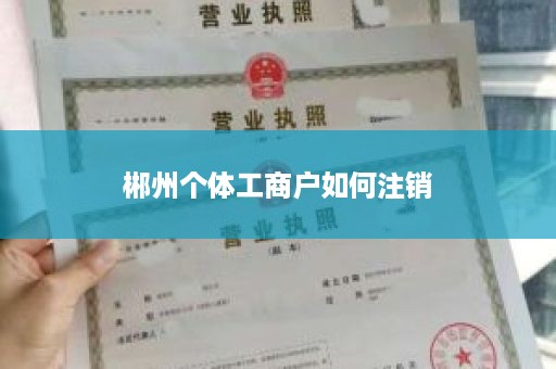 郴州个体工商户如何注销