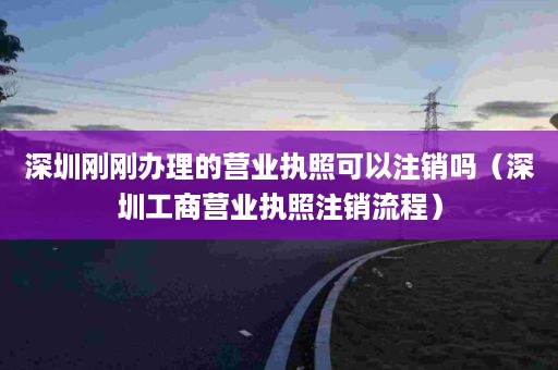 深圳刚刚办理的营业执照可以注销吗（深圳工商营业执照注销流程）