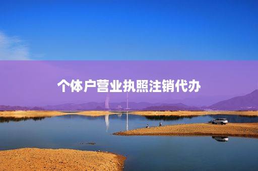 个体户营业执照注销代办