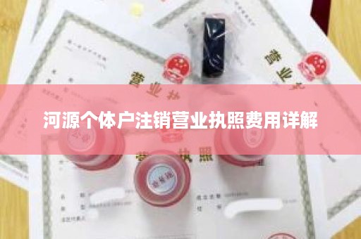 河源个体户注销营业执照费用详解