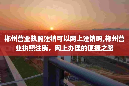 郴州营业执照注销可以网上注销吗,郴州营业执照注销，网上办理的便捷之路