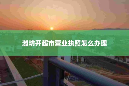 潍坊开超市营业执照怎么办理