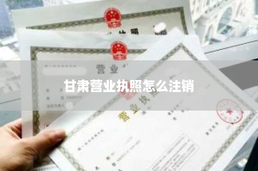甘肃营业执照怎么注销
