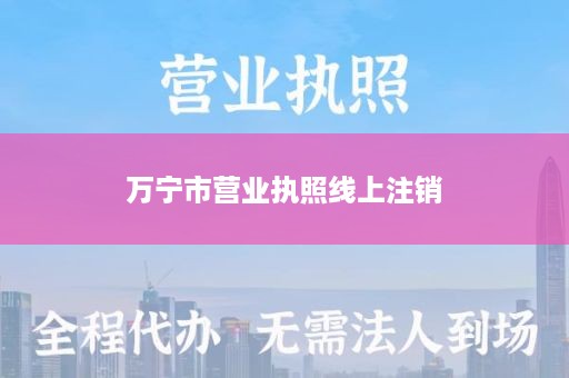 万宁市营业执照线上注销