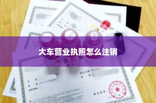 大车营业执照怎么注销