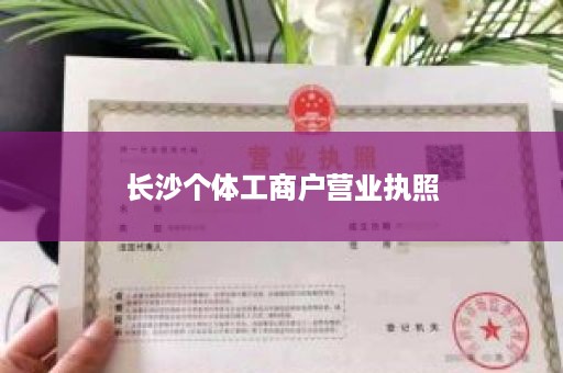 长沙个体工商户营业执照