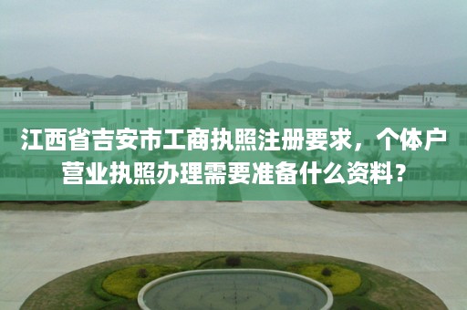 江西省吉安市工商执照注册要求，个体户营业执照办理需要准备什么资料？