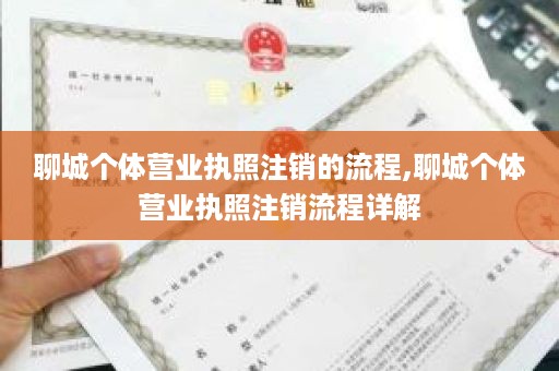 聊城个体营业执照注销的流程,聊城个体营业执照注销流程详解