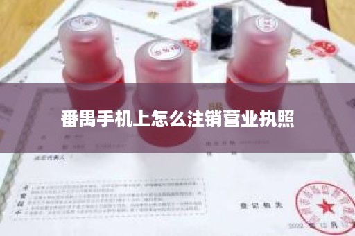 番禺手机上怎么注销营业执照