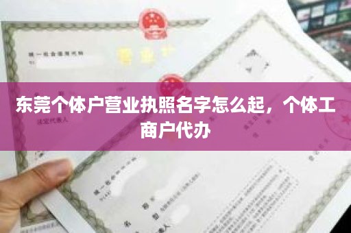 东莞个体户营业执照名字怎么起，个体工商户代办