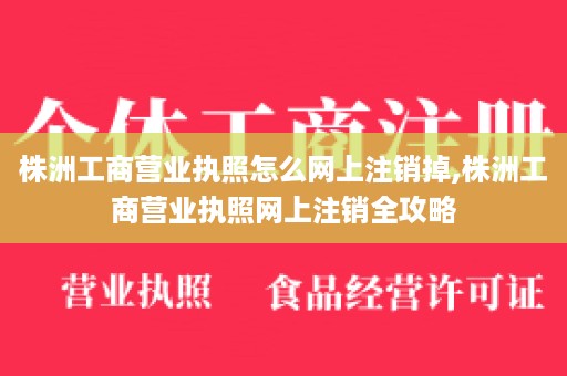株洲工商营业执照怎么网上注销掉,株洲工商营业执照网上注销全攻略