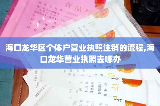 海口龙华区个体户营业执照注销的流程,海口龙华营业执照去哪办