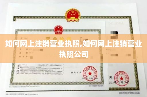 如何网上注销营业执照,如何网上注销营业执照公司