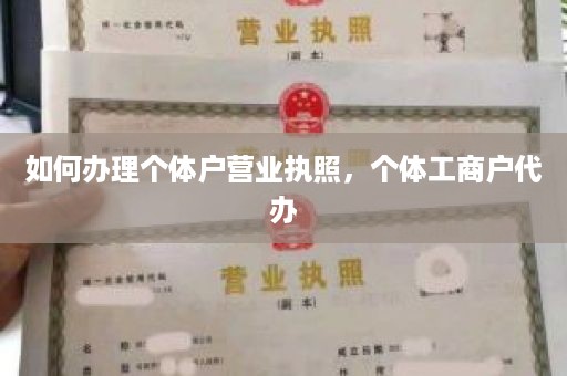 如何办理个体户营业执照，个体工商户代办