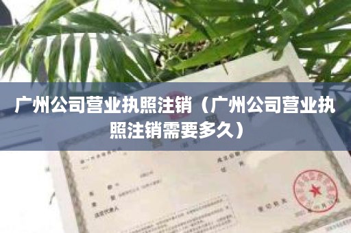 广州公司营业执照注销（广州公司营业执照注销需要多久）
