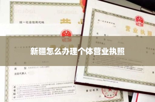 新疆怎么办理个体营业执照