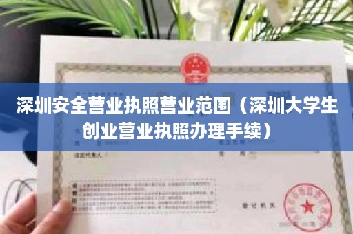 深圳安全营业执照营业范围（深圳大学生创业营业执照办理手续）