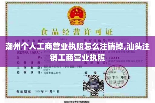 潮州个人工商营业执照怎么注销掉,汕头注销工商营业执照