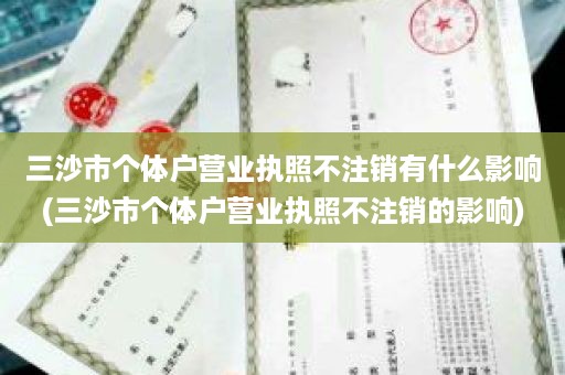 三沙市个体户营业执照不注销有什么影响(三沙市个体户营业执照不注销的影响)