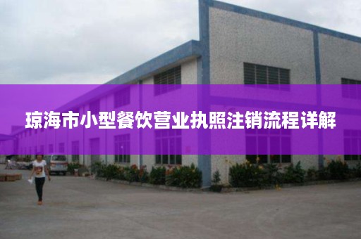 琼海市小型餐饮营业执照注销流程详解