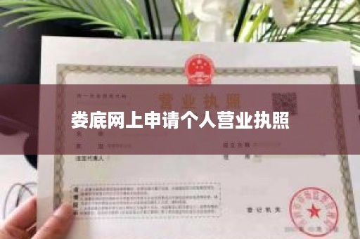 娄底网上申请个人营业执照