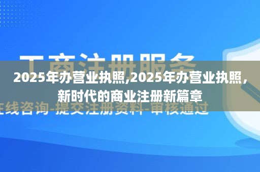 2025年办营业执照,2025年办营业执照，新时代的商业注册新篇章