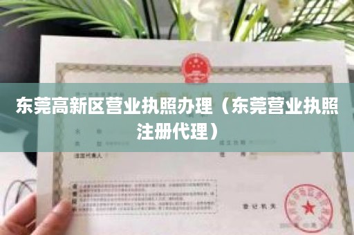 东莞高新区营业执照办理（东莞营业执照注册代理）
