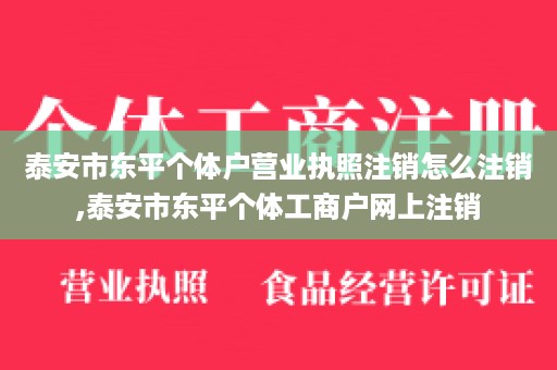 泰安市东平个体户营业执照注销怎么注销,泰安市东平个体工商户网上注销