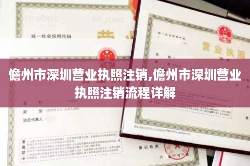 儋州市深圳营业执照注销,儋州市深圳营业执照注销流程详解