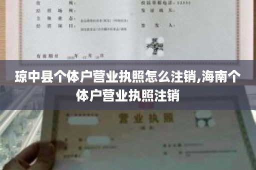 琼中县个体户营业执照怎么注销,海南个体户营业执照注销