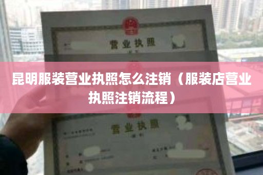 昆明服装营业执照怎么注销（服装店营业执照注销流程）