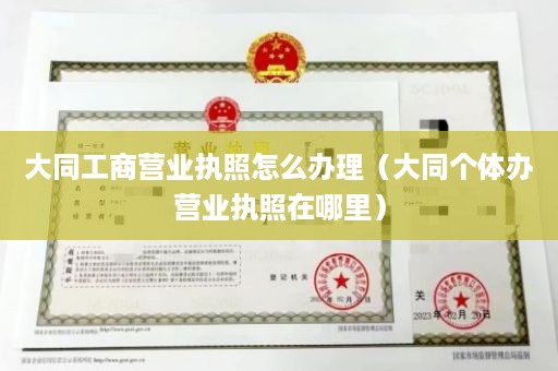 大同工商营业执照怎么办理（大同个体办营业执照在哪里）