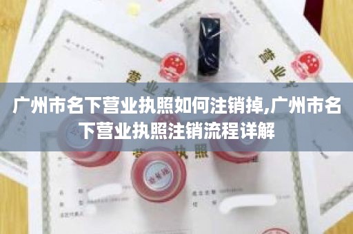 广州市名下营业执照如何注销掉,广州市名下营业执照注销流程详解
