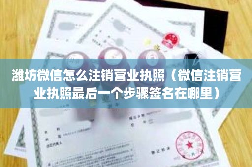 潍坊微信怎么注销营业执照（微信注销营业执照最后一个步骤签名在哪里）