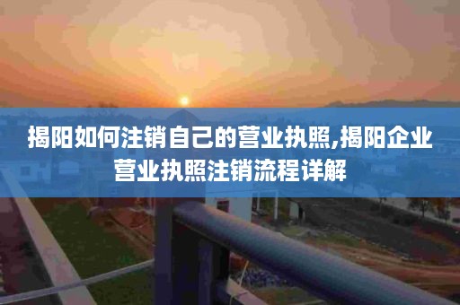 揭阳如何注销自己的营业执照,揭阳企业营业执照注销流程详解