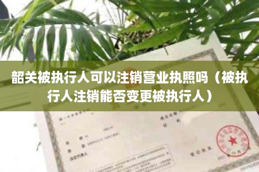 韶关被执行人可以注销营业执照吗（被执行人注销能否变更被执行人）