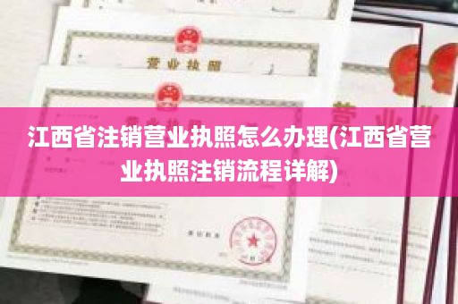 江西省注销营业执照怎么办理(江西省营业执照注销流程详解)