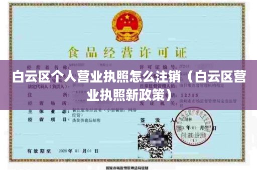白云区个人营业执照怎么注销（白云区营业执照新政策）