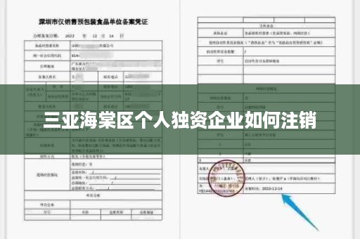 三亚海棠区个人独资企业如何注销