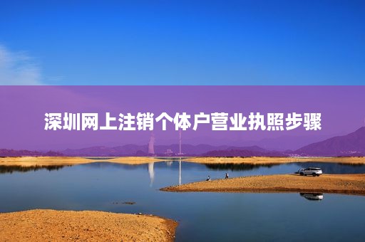 深圳网上注销个体户营业执照步骤