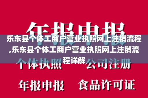 乐东县个体工商户营业执照网上注销流程,乐东县个体工商户营业执照网上注销流程详解