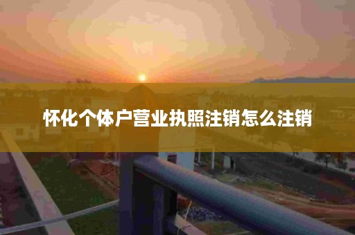 怀化个体户营业执照注销怎么注销